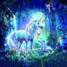 Pintura diamante 5d broca daimond pintura volledig bordado para decoração de casa desenhos animados presente animal unicórnio dos desenhos animados