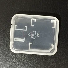 10 шт./лот достаточная толщина TF SD Micro SDHC SDXC карта коробка чехол футляр для карты TF карта памяти прозрачный белый AAAAA+ пластиковый чехол
