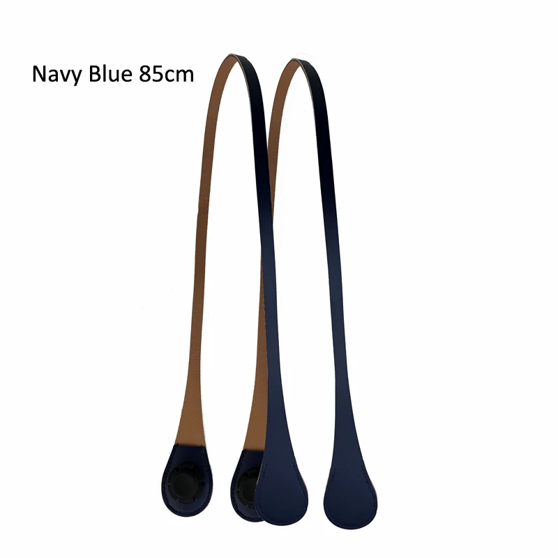 50 см 85 см плоские ПУ искусственная кожа ручки ремни для классического мини O сумка Obag силиконовые аксессуары сумка через плечо - Цвет: Navy Blue 85cm