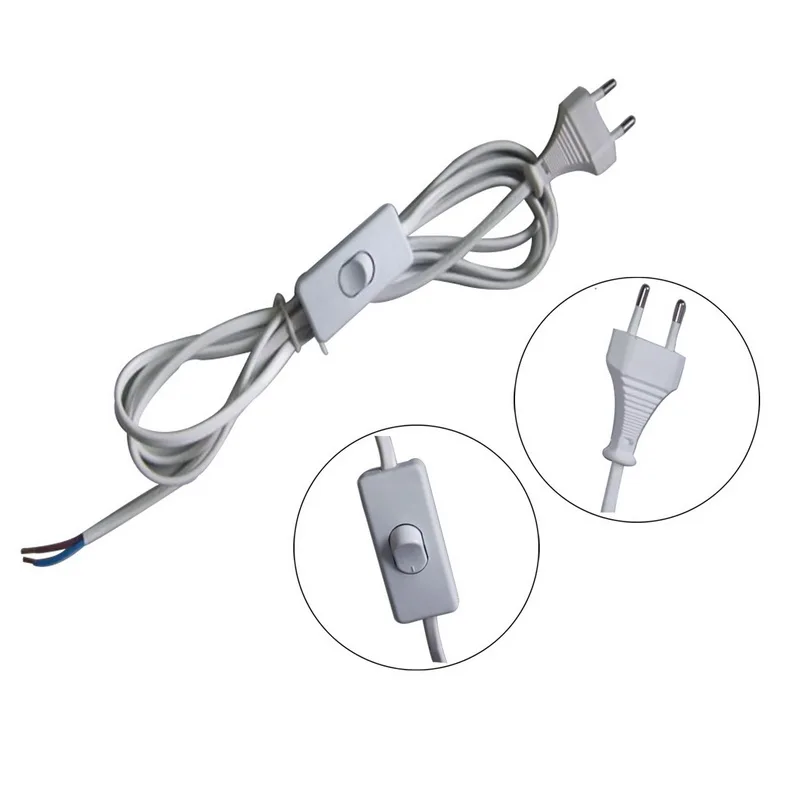 1.8M Wire Lamp Holder Table Lamp Power Cord For Led Lamps With EU Plug