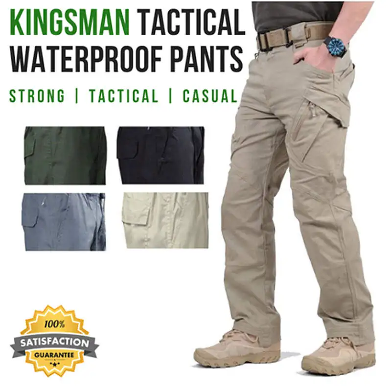 

Tactical Waterproof Camo Pants Men Cargo Outdoor Hiking Sports Working Trousers
