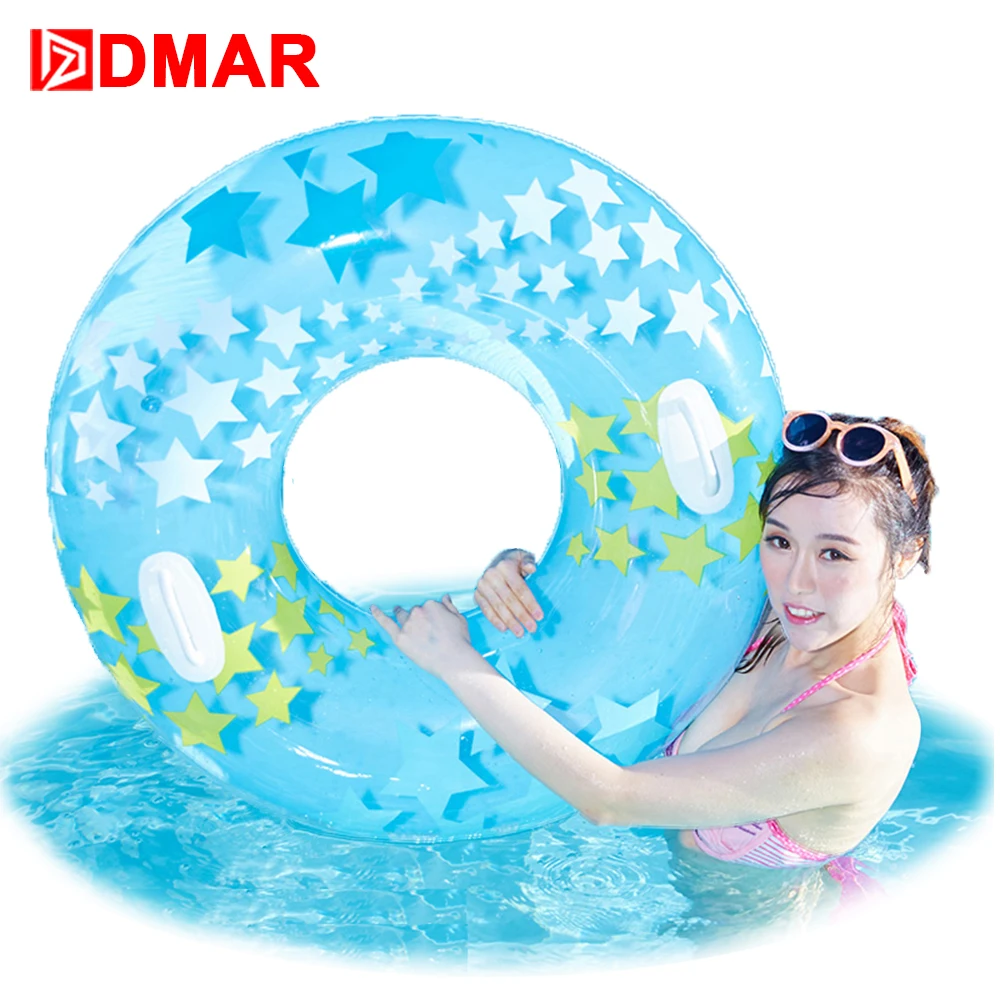 

Dream Sky Swimming Ring With Handle 3 Colors Adults Inflatable Mattress Pool Float Toys Mat Swim Circle Beach Water Game