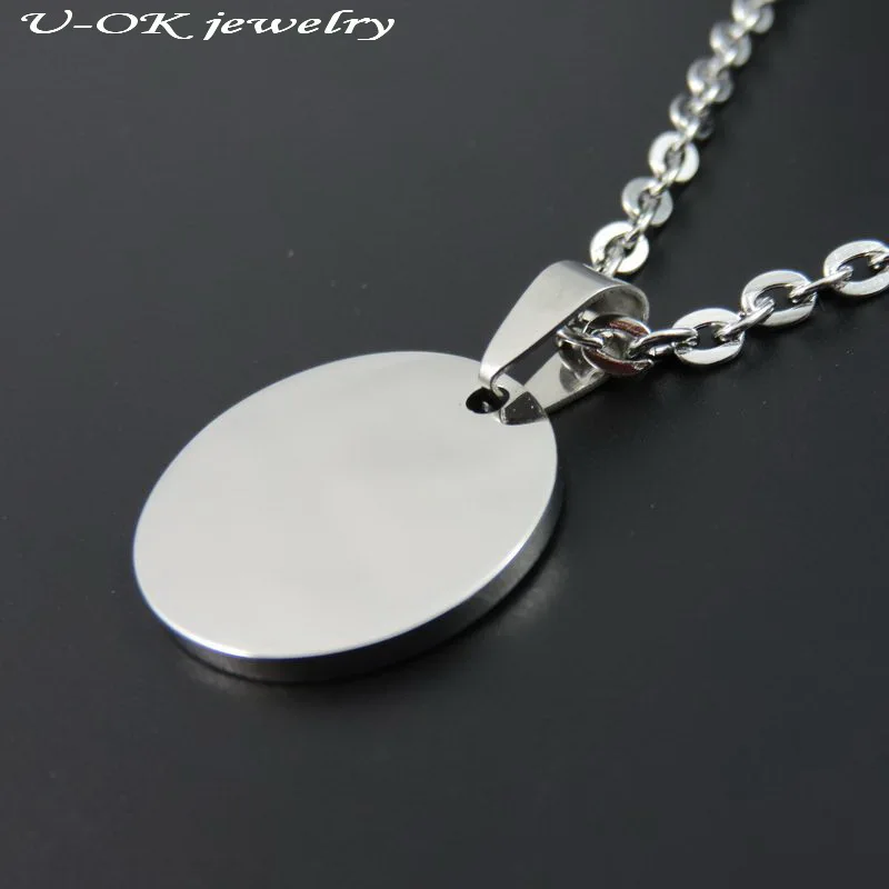 

DIa 24mm 30mm Small Round Dogtags, Silver Tone Stainless Steel Round Dog Tags Necklace Pendant, DIY Logo Jewelry