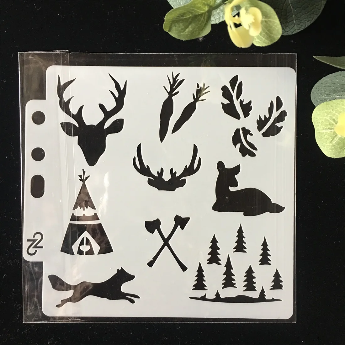 

1Pcs Deer Fox Animals DIY Craft Layering Stencils Wall Painting Scrapbooking Stamping Embossing Album Paper Card Template S62