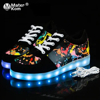 

Size 27-41 Children Glowing Sneakers with Light Shoes Luminous Sneakers for Boys Girls Krasovki with Backlight Kid Luminous sole