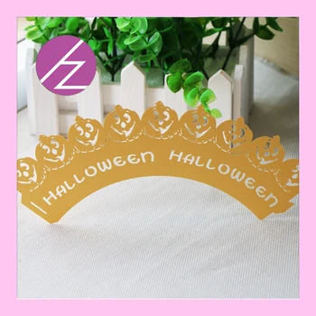 

50pc/lot Free shipping Halloween decoration wedding party cupcake decoration supplies made in China with beautiful orange color