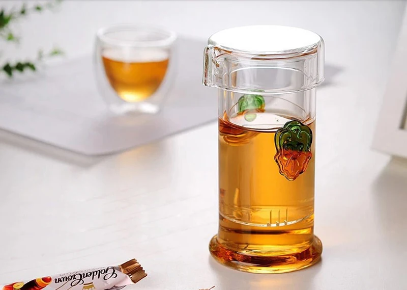 Высококачественный термостойкий стеклянный чайник, Китайский цветочный чайник кунг-фу с фильтром, чайник для кофе, красивый и легкий чайник