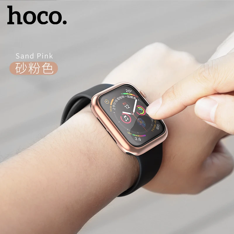 Оригинальный HOCO покрытие силиконовый чехол для Apple Watch Series 4 мягкий TPU часов iWatch 44