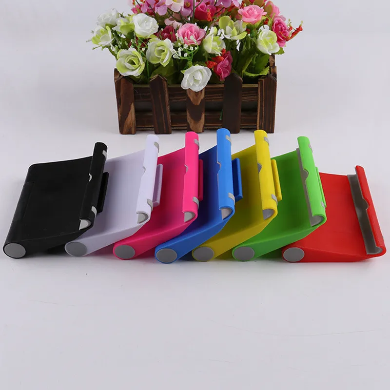 

Universal Desktop Cell Mobile Phone Stand Candy Color Support For Smartphone Tablet Flexible Folding Desk Bracket Holder