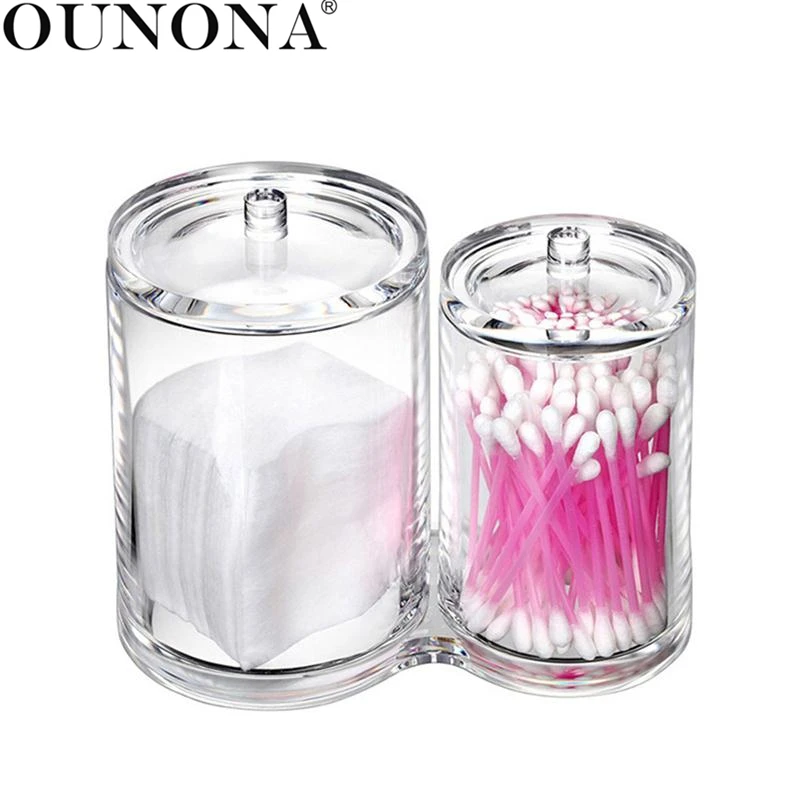 Buy Cotton Ball Swab Holder Organizer Storage Box Dual