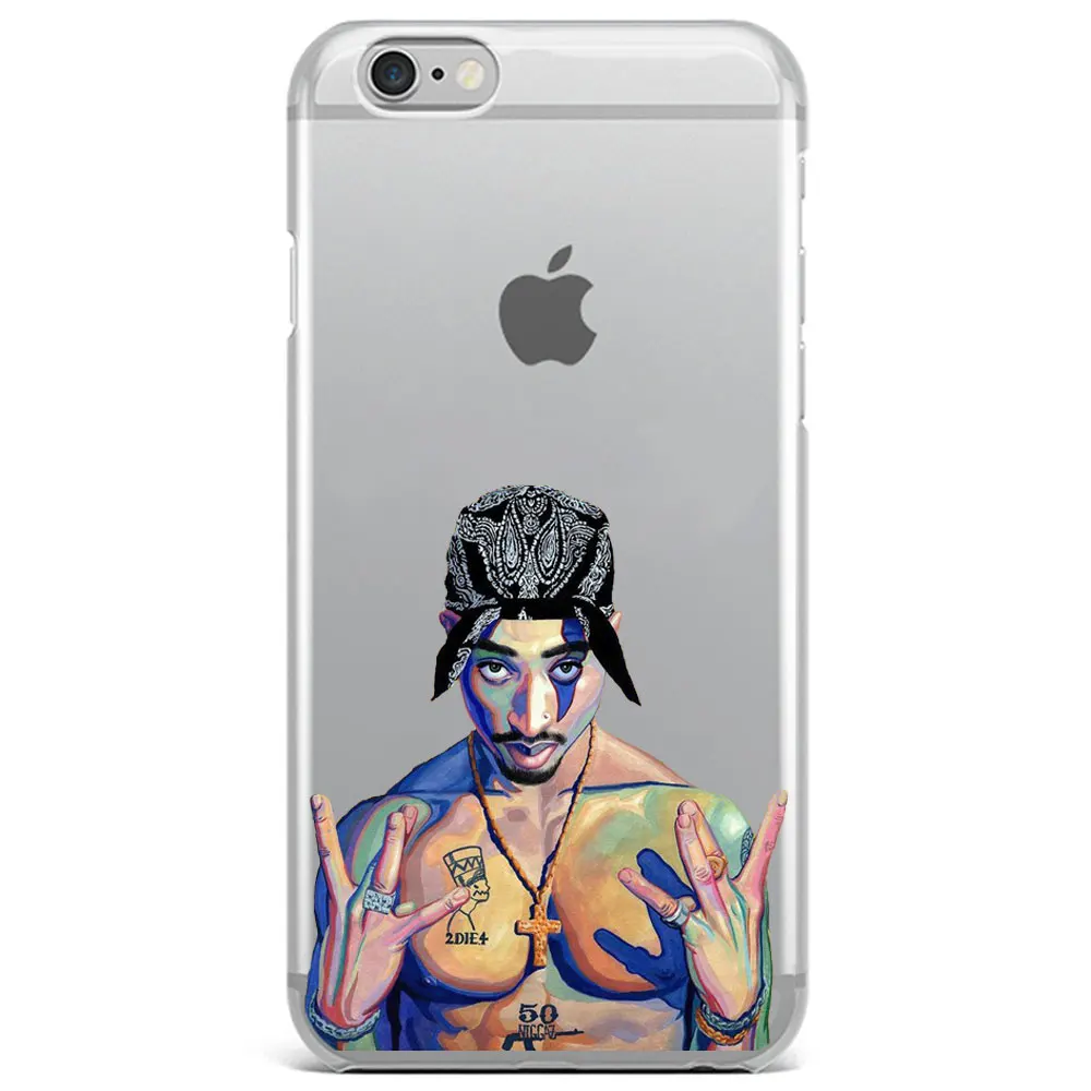 2Pac Makaveli Tupac Amaru Shakur Мягкий силиконовый чехол для телефона iPhone 5 5S SE 6 6S 6Plus Plus 7 7Plus 8