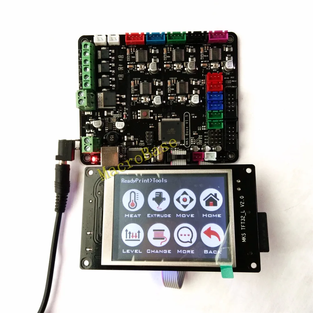 3d принтер стартовый комплект материнская плата MKS база+ MKS TFT32 V4.0 сенсорный экран все в одном контроллер imprimante Reprap панель управления