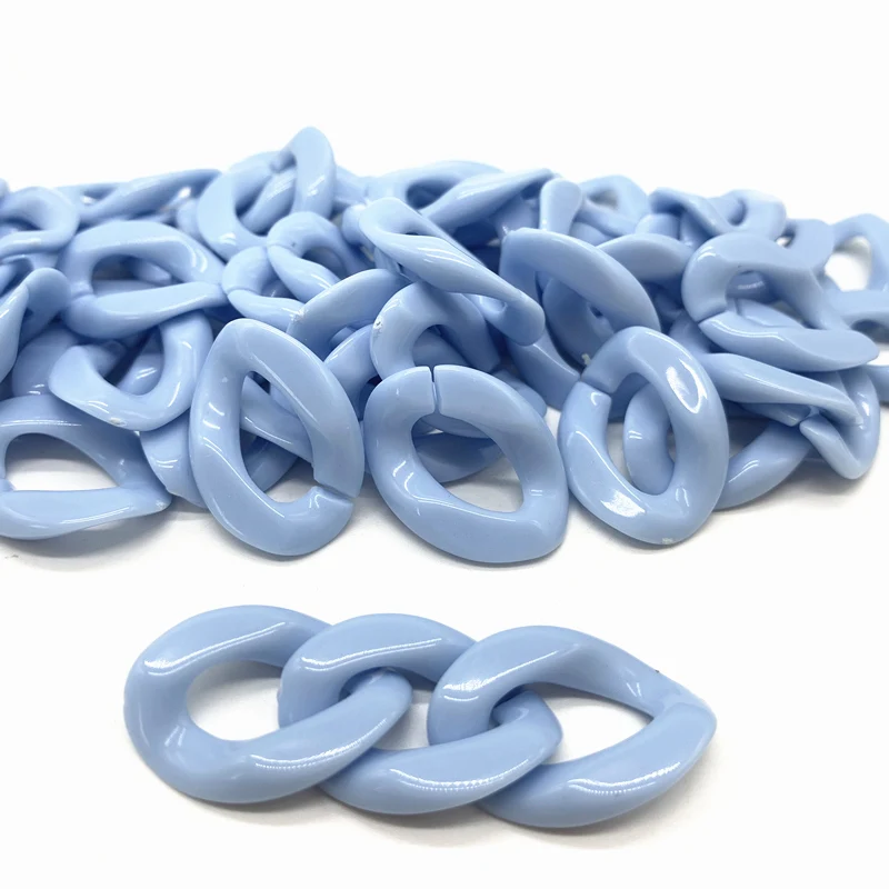 

New 20pcs/16x22mm Acrylic Chain Links DIY Charm Accessories for Jewelry Making# QE08