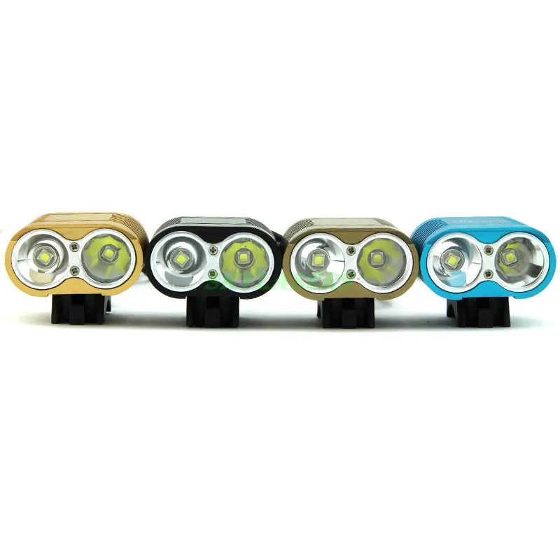 

UniqueFire Led Headlamp Headlight 2*Cree XM-L2 4 Modes 3000LM Led bicycle light + Waterproof  4*18650 battery Pack + Charger
