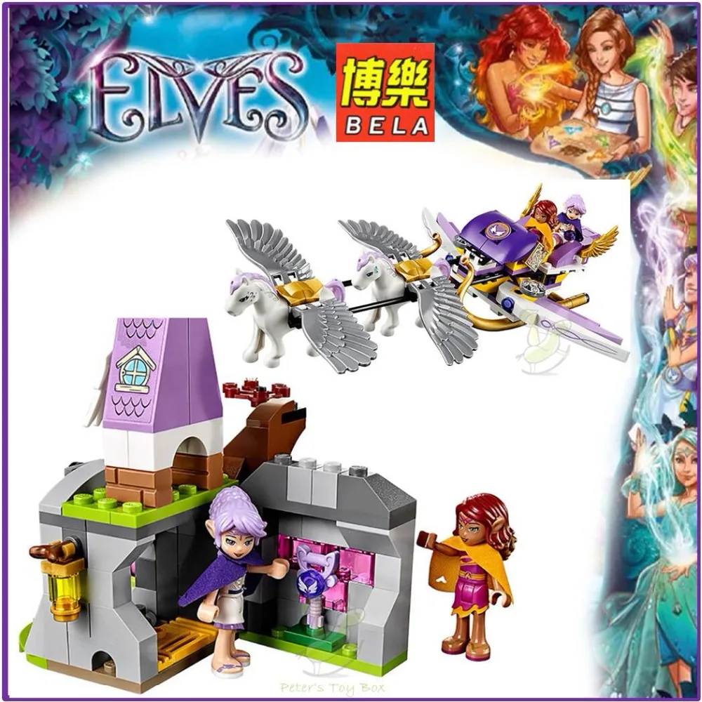 

LEHO Building Block 10413 Compatible Elves Figures Aira's Pegasus Sleigh 41077 Worriz Fairy Toy For Children