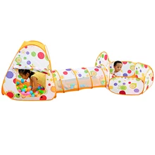 3 в 1 детский большой бассейн-трубка-вигвама Игровая палатка океан мяч бассейн яма палатка дом для детей Складная игра игровой дом комната подарок