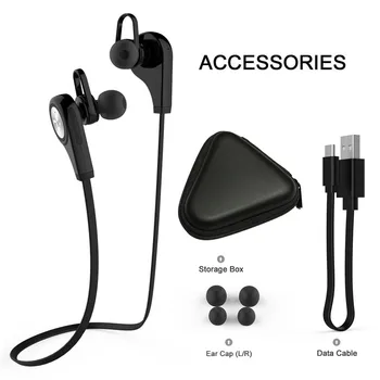

LemonMan Sports Bluetooth Wireless Auriculares Q9 CSR4.1 In-ear Stereo Earphone with Microphone for iPhone7 plus Android