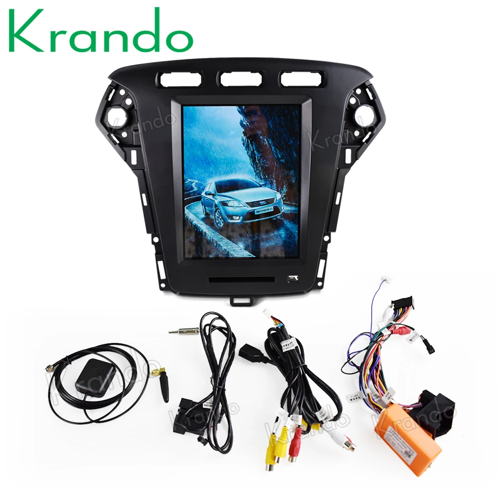 Top Krando Android 8.1 10.4" Tesla Vertical screen for FORD Mondeo 2011-2013 car radio navigation dvd entertainment system player 5