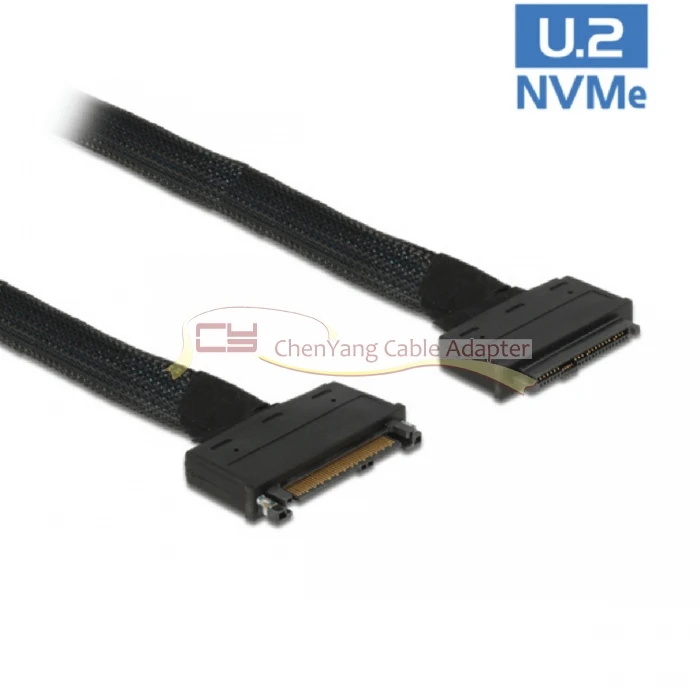 

10pcs/U.2 U2 SFF-8639 NVME PCIe SSD Cable Male to Female Extension 50cm 68pin