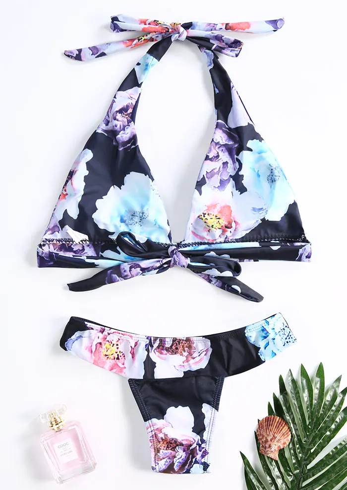 Plus Szie Bikinis Women 2018 Sexy Swimwear Floral Halter Bikini Halter Swimsuit Bathing Suit Women Sexy Bikini Set Underwire Plus Szie Bikinis Women 2018 Sexy Swimwear Floral Halter Bikini Halter Swimsuit Bathing Suit Women Sexy Bikini Set Underwire