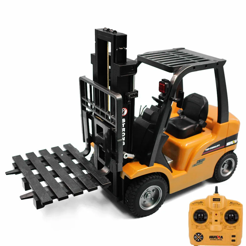 

HUINA 1577 2 In 1 1:10 RC Forklift Truck Crane RTR 2.4GHz 8CH / 360 Degree Rotation / Auto Demonstration / LED Light Kids Toys