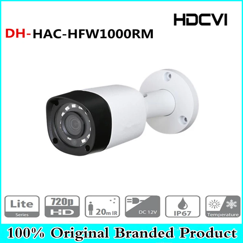 Оптовая Dahua HAC-HFW1000RM 1MP HDCVI ИК Пуля Камера Smart IP67 720 P HD CCTV Lite серии DH-HAC-HFW1000RM