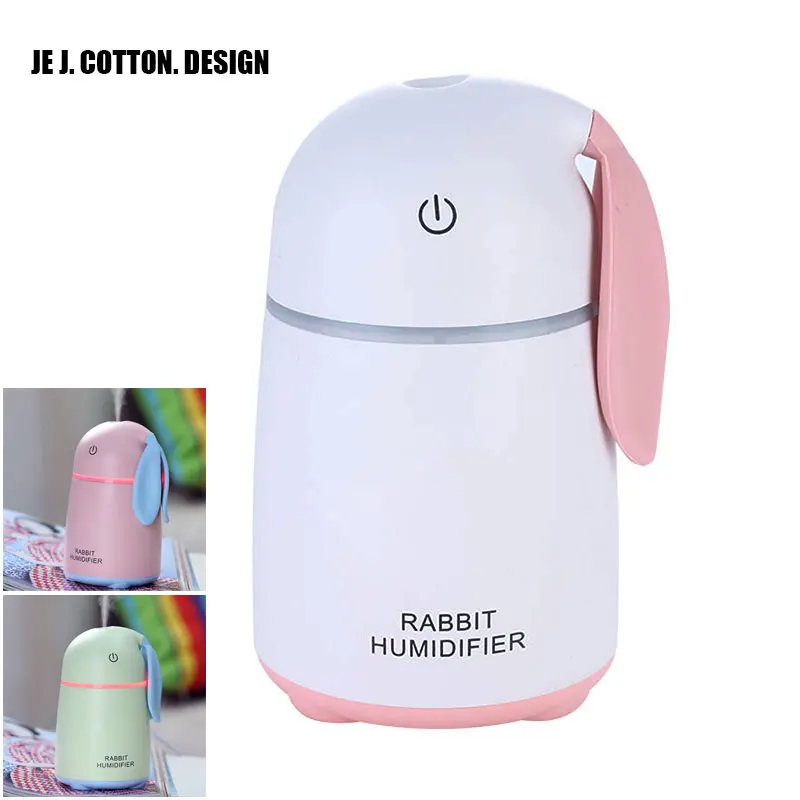 

170ML Rabbit Ultrasonic Humidificador Air Humidifier with LED Light USB Mist Maker Fogger Air Freshener Aroma Diffuser Home Car