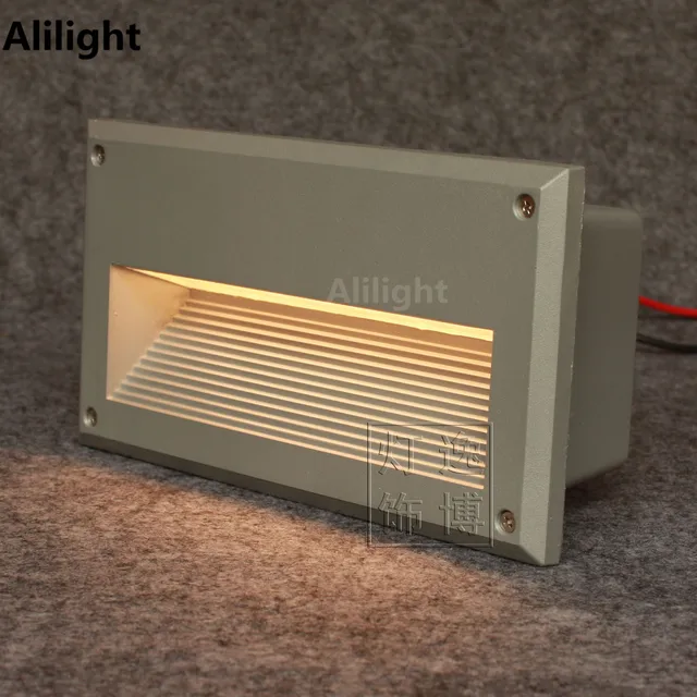modern aluminum glass recessed led floor light corner lamp concave