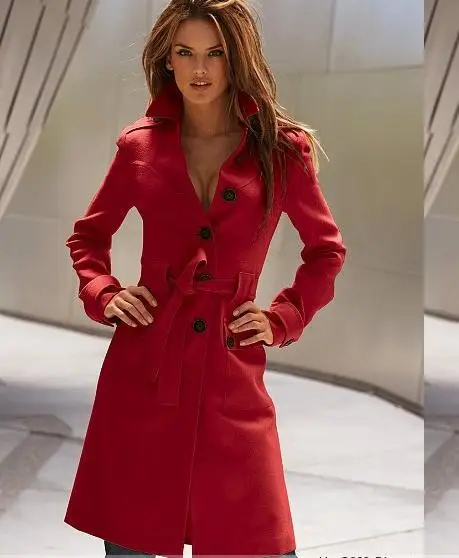 Женское Пальто однобортное пальто Тренч Женское пальто Верхняя одежда длинные яркие цвета