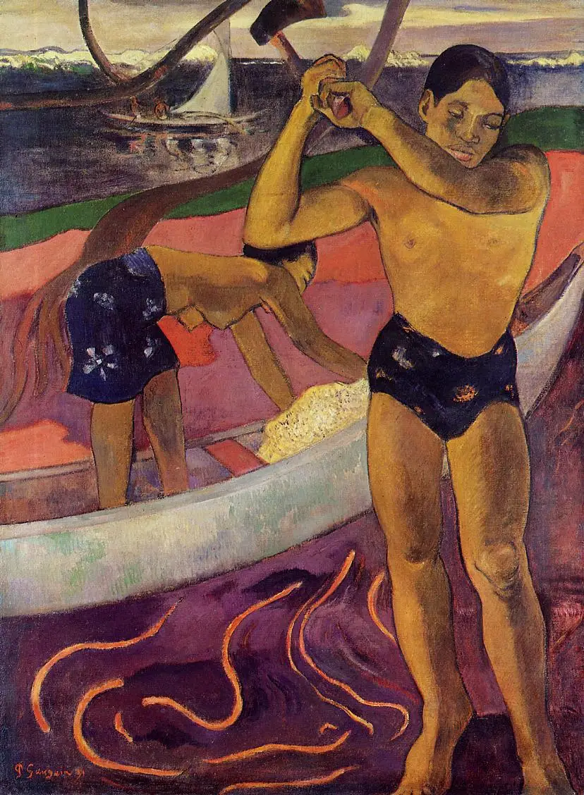 

Man with an Ax by Paul Gauguin oil Painting Canvas High quality hand painted Portrait Landscape Art