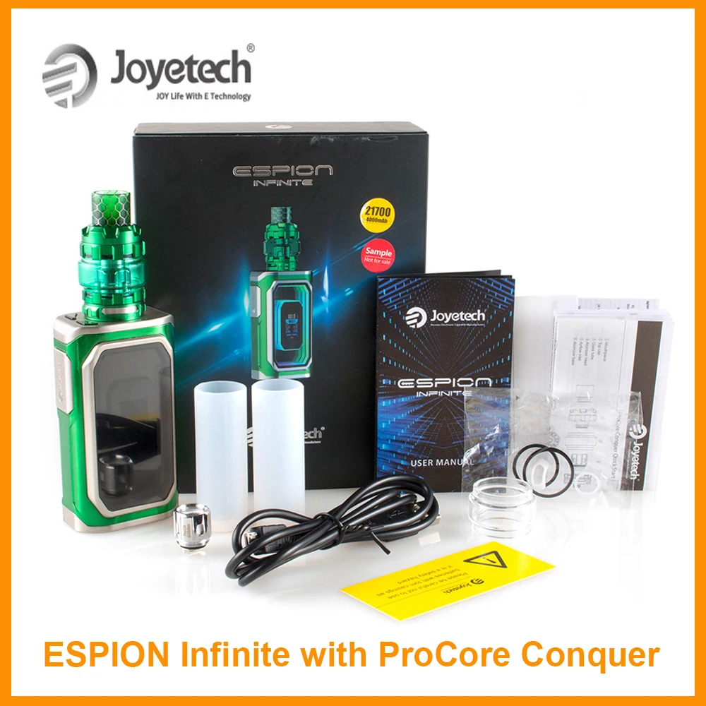 

Original Joyetech ESPION Infinite Kit with ProCore Conquer Atomizer Output 230w With 5.5ml Tank ProCA/ProCD E-Cigarette