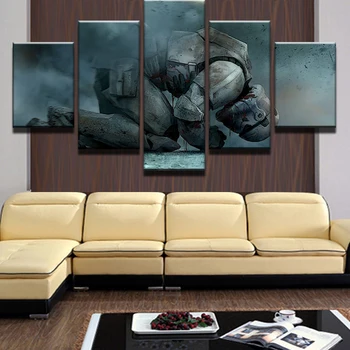 

Canvas Print Painting Home Decor Wall Art 5 Panel Kneeling White Soldiers Star Wars Poster Modern Boy Room Modular Picture Frame