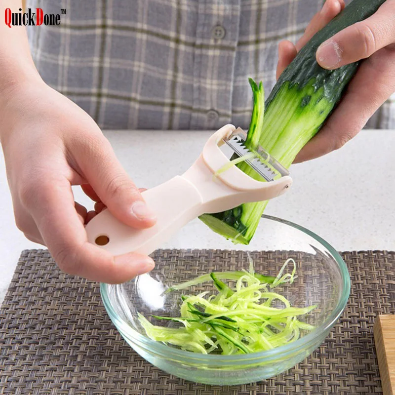 

QuickDone 2 in 1 Mlutifunctional Peeler Vegetable Fruit Grater With Stainless Steel Blade Durable Kitchen Accessories AKC6122