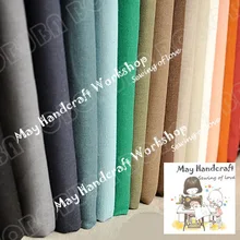 Однотонная льняная хлопковая ткань, 15 шт./лот, мягкая окрашенная хлопково-Льняная Ткань для шитья одежды, одежды, Лоскутов, тканей, ручной работы