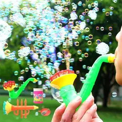 Лидер продаж 1 шт воды дует игрушки музыкальные Форма пористых пистолет для мыльных пузырей устройство для выдувания мыльных пузырей
