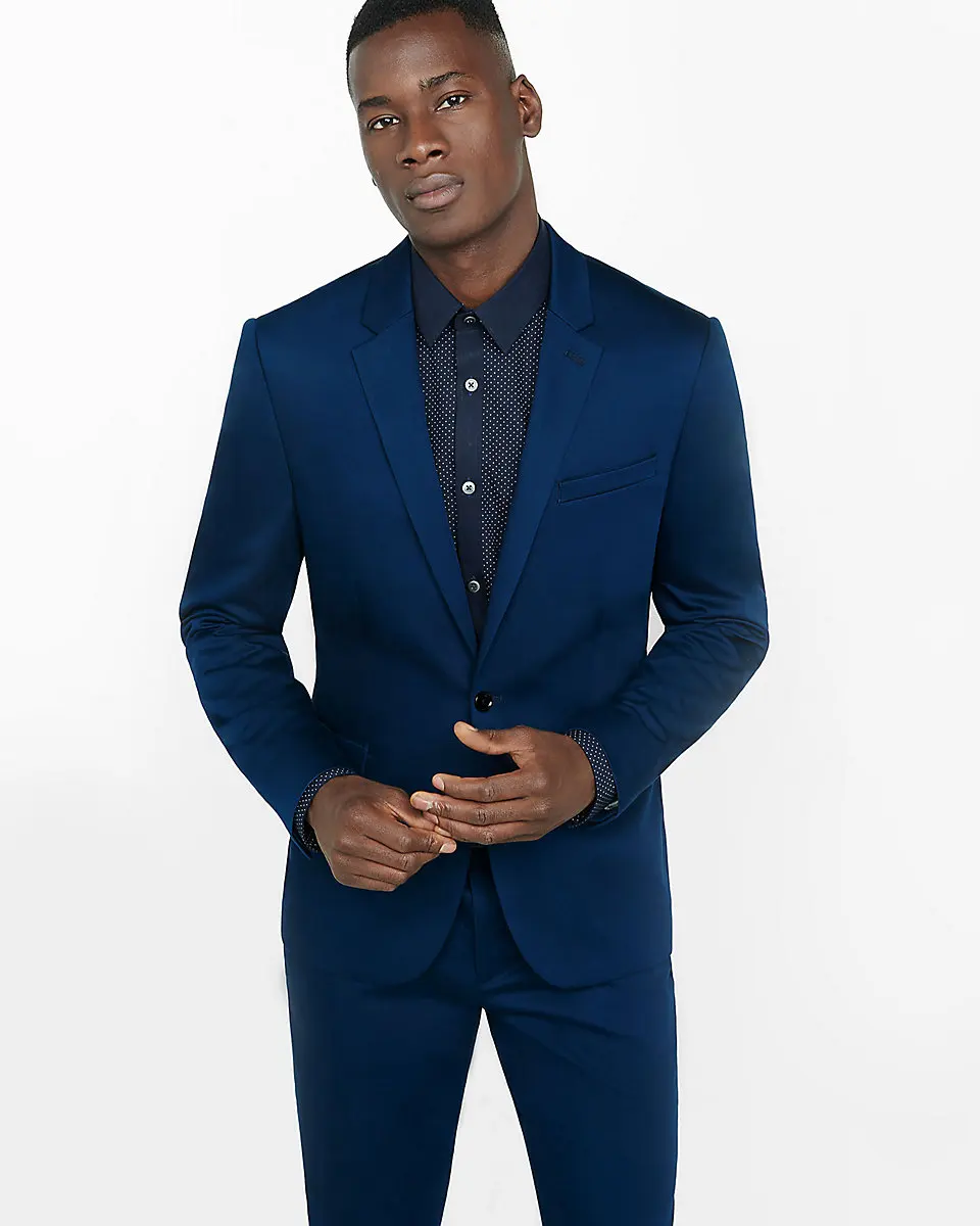 blue check pant coat