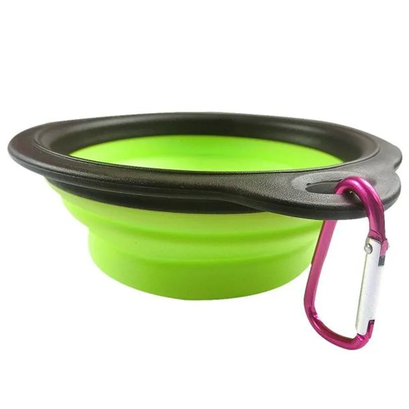 Foldable Collapsible Pets Bowl with Carabiner Food Water Feeding Travel Portable Bowl Dish for Dogs Cat Water Feeder 40DC19 (13)