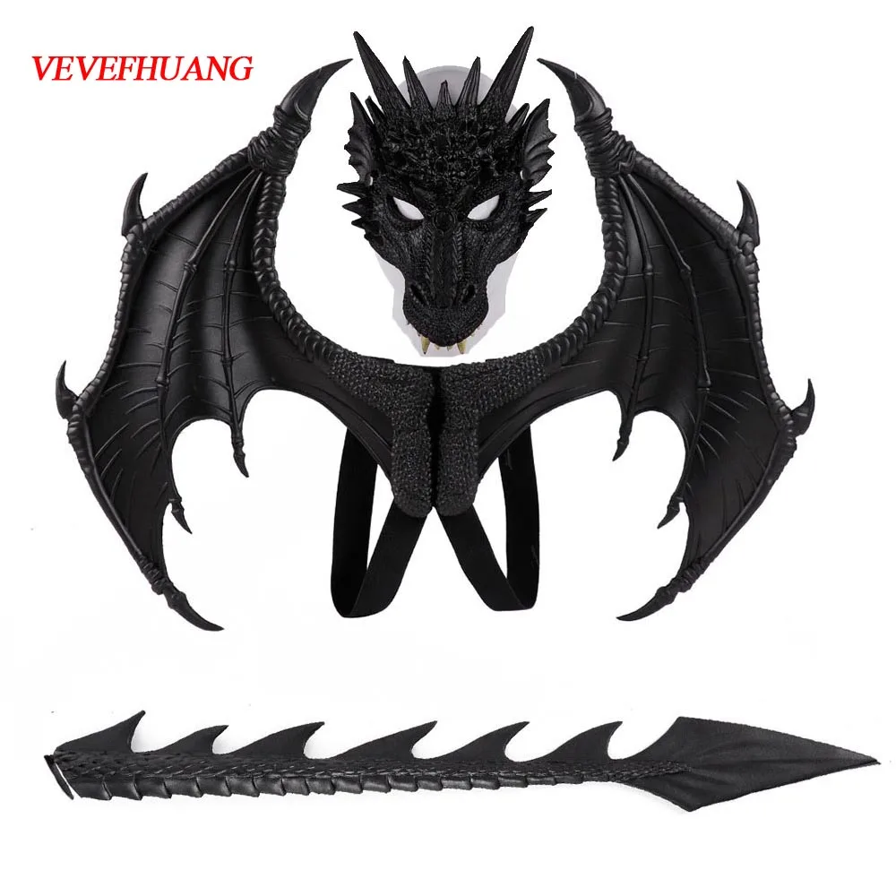 VEVEFHUANG Animal Cospty Dragon Costume Purim Christmas Gift Carnival Party Kids Cosplay Set Wing and Tail Children's day Dragon VEVEFHUANG Animal Cospty Dragon Costume Purim Christmas Gift Carnival Party Kids Cosplay Set Wing and Tail Children's day Dragon