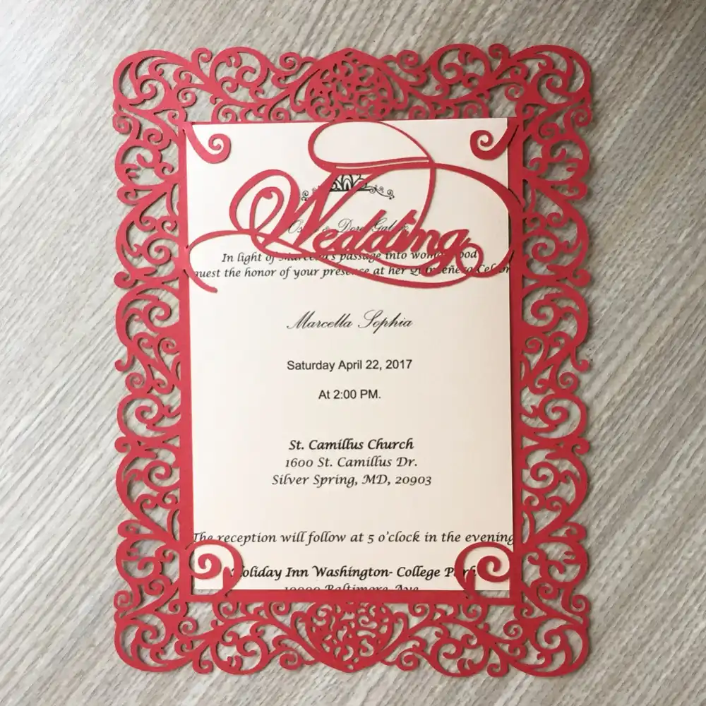 5pcs Laser Cut Wedding Words Wedding Party Decoration Beautiful Pretty Design Wedding Invitation Cards Single page card 5pcs Laser Cut Wedding Words Wedding Party Decoration Beautiful Pretty Design Wedding Invitation Cards Single page card