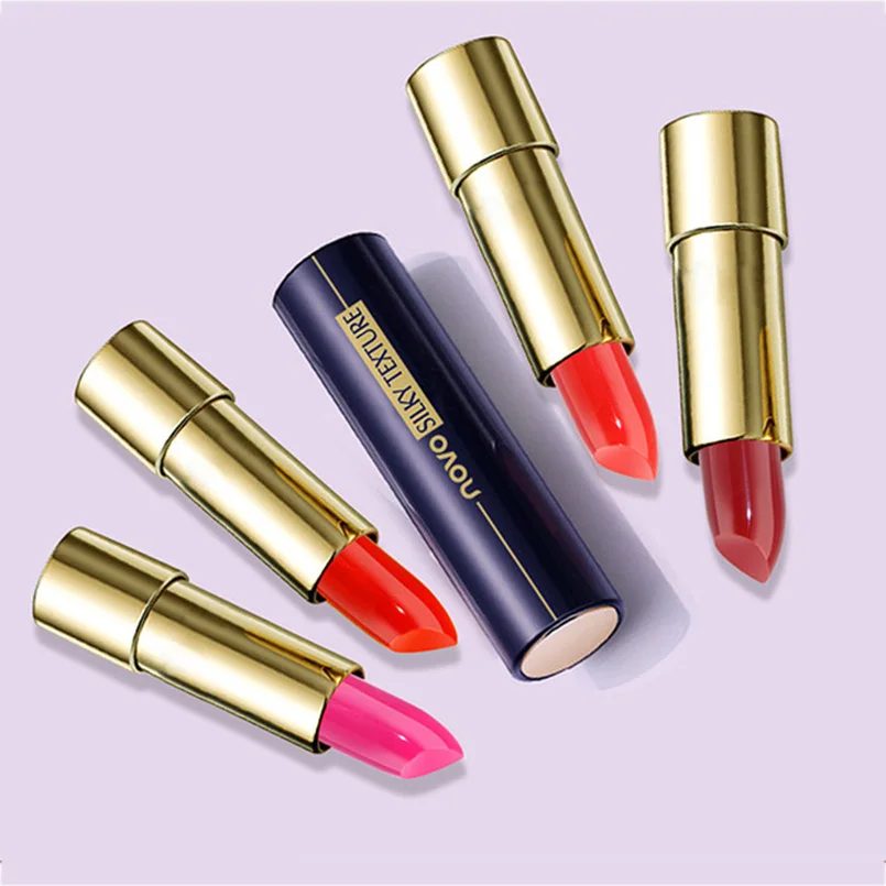 

NOVO Moisturizer Lipstick Makeup Korean Cosmetics Shimmer Matte Lipstick Lip Stick Pigment Long Lasting Tint Makeup Maquiagem