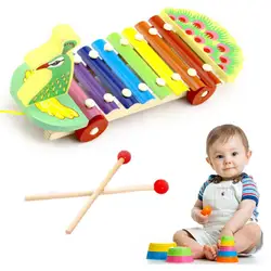 8Tap-A-Tune Павлин пианино интерес развития деревянные игрушки подарки дети