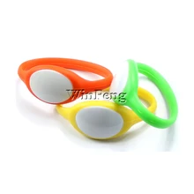 100 шт./лот 13,56 МГц RFID Силиконовый F08 браслет с чипом водонепроницаемый резиновый браслет для фитнес-клуба и спортивного парка