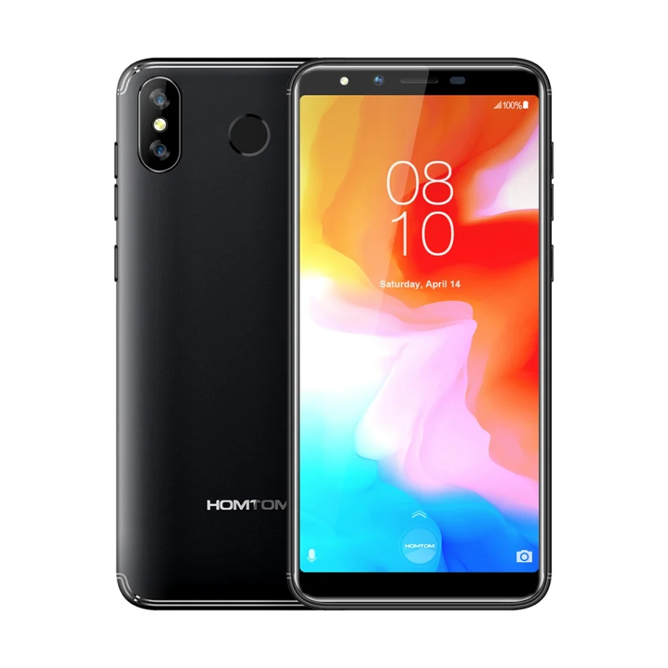 HOMTOM H5 мобильный телефон 5,7 дюйма HD дисплей 3 GB 32 GB Face ID 13MP камера 3300 mAh быстрая зарядка MT6739 4 ядра 4G смартфон - Цвет: Черный