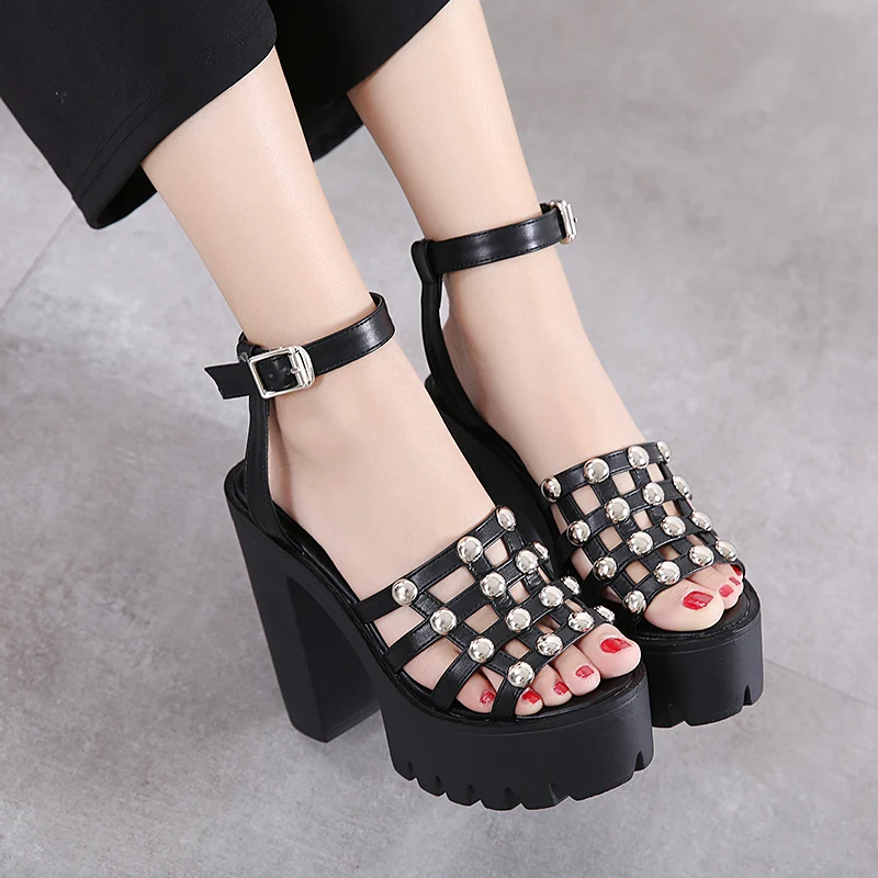raised heel sandals