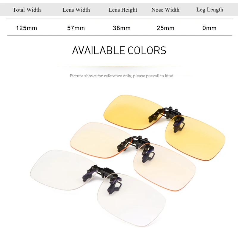 blue light blocking clip on glasses