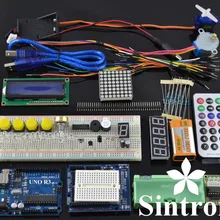 [Sintron] UNO R3 Комплект обновления с мотором lcd сервомодуль для Arduino AVR стартер