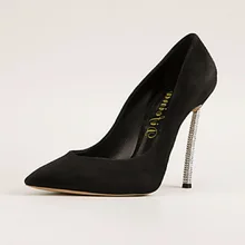 Nancyjayjii Damenschuhe Wildleder Stiletto Heels Spitz Pumpen Partei & Abend & Kleid größe 4-16