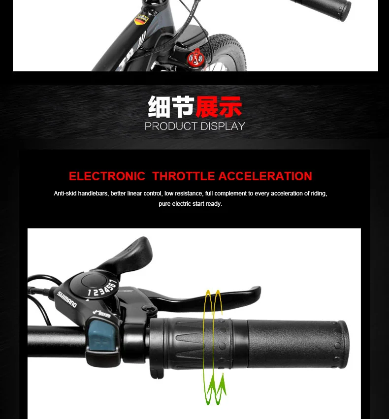 Excellent 26inch electric mountian bicycle 48v lithium battery 400w high speed motor Lightweight 6061 frame range 80-120km Hydraulic EMTB 18