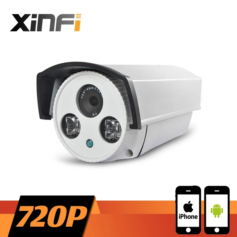 

XINFI HD 720P Surveillance Camera 1.0 MP Outdoor Waterproof network CCTV IP camera P2P ONVIF 2.0 PC&Phone remote view