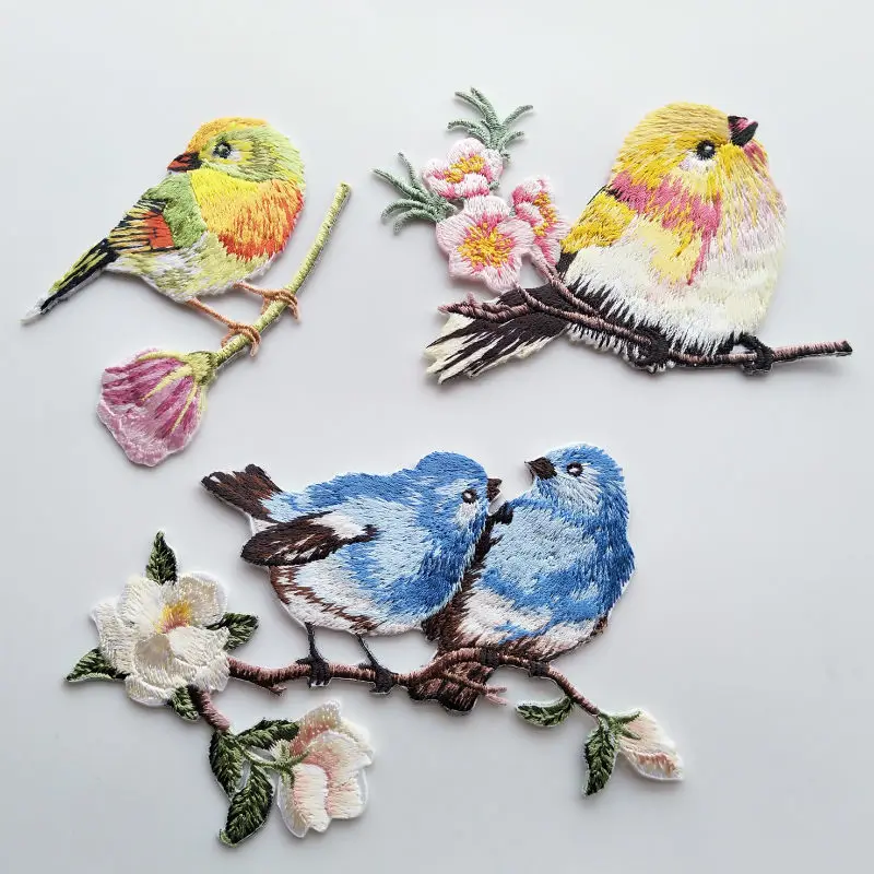 1PC~BIRD HOUSE~IRON ON EMBROIDERED APPLIQUE PATCH
